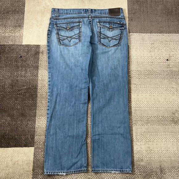 Seven7 Men's Straight Leg Denim Jeans Size 38x32 Pockets‎ Boho Whiskering - Picture 4 of 10